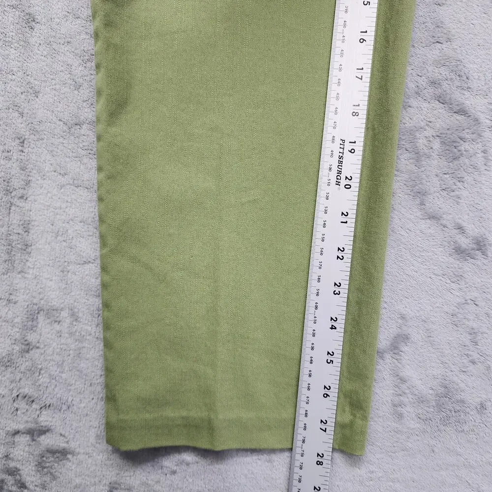 Vintage Christopher & Banks High‎ Rise Tapered Jeans Size 6 Green Stretch Denim